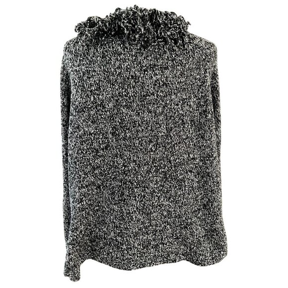 EUC Norton McNaughton Woman 2X Black & White Textured Sweater Acrylic/Polyester - Picture 2 of 5